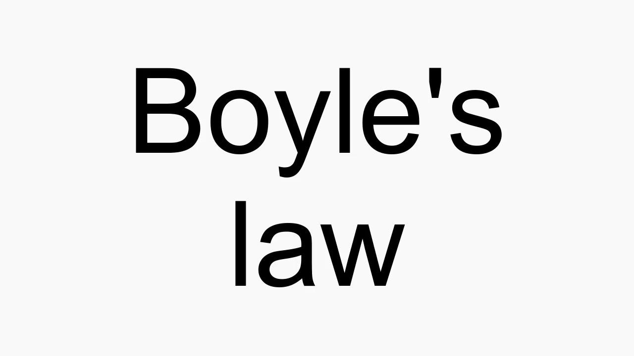 How to pronounce Boyle's law YouTube