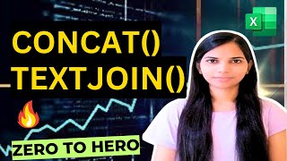 Concat Function Excel | Textjoin Formula Excel | Excel For Fresher