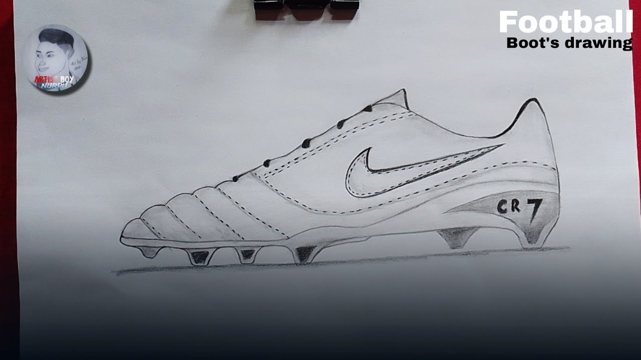 How to draw the C.R.7 football boot | Step by step drawing | Let's draw