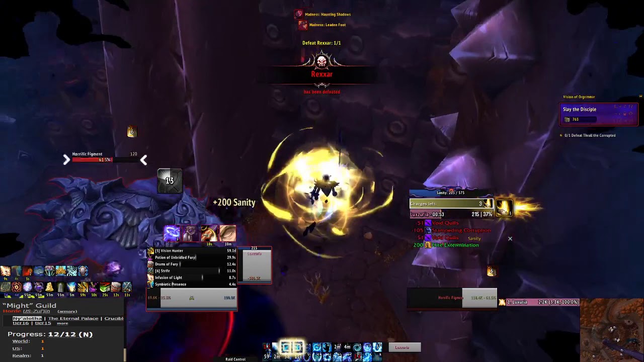 Solo 5 Mask Horrific Vision of Orgrimmar Full Clear - Holy Paladin ...