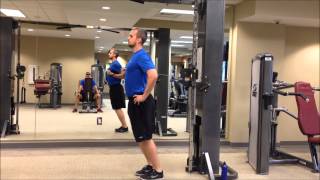 lunge with ipsilateral cable press