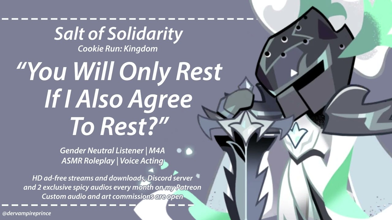 ASMR | Cookie Run - Salt of Solidarity And You Convince Each Other To Rest [M4A] [Reverse Comfort]