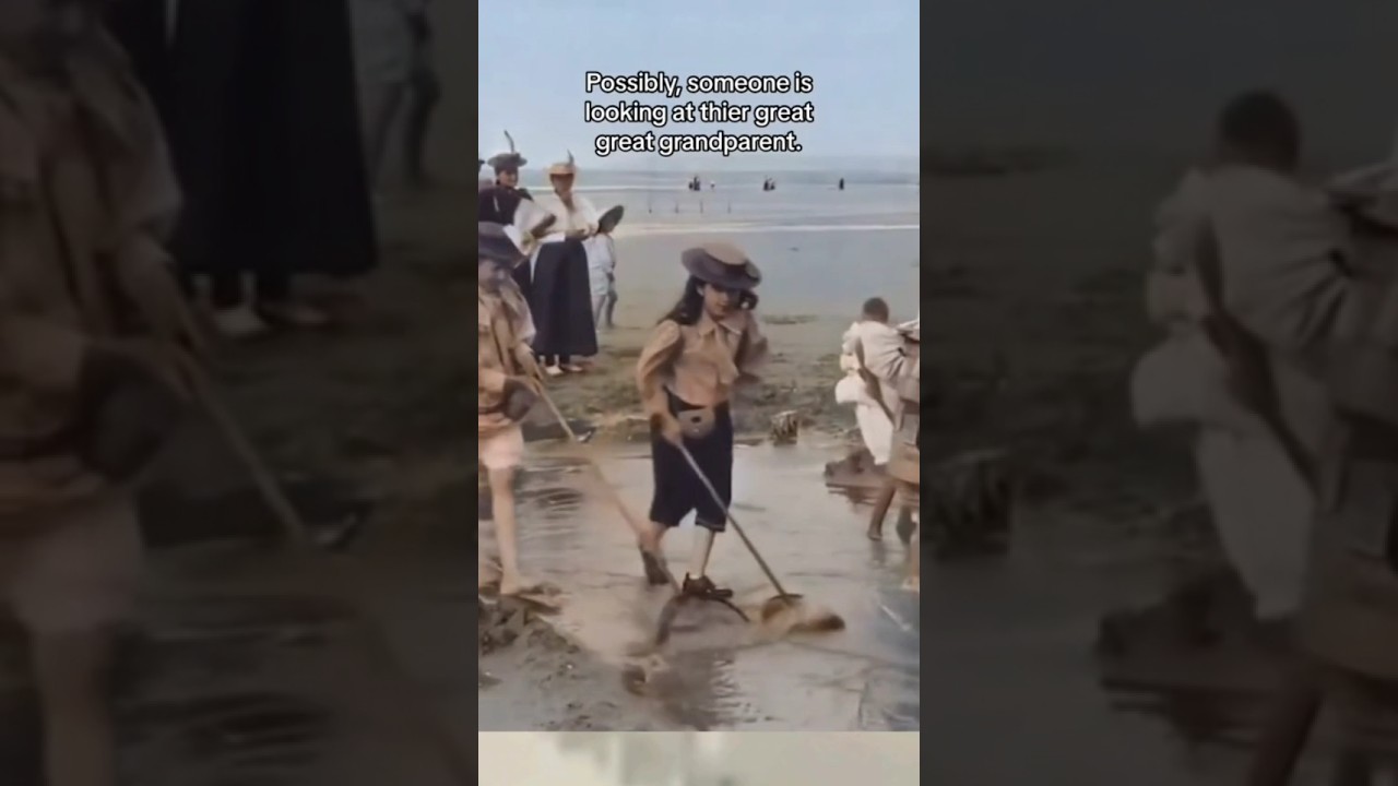 kids on the beach in 1896 