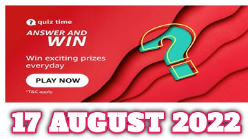 Amazon Funzone Quiz Answers Today |17 AUGUST 2022 | Daily Quiz Time