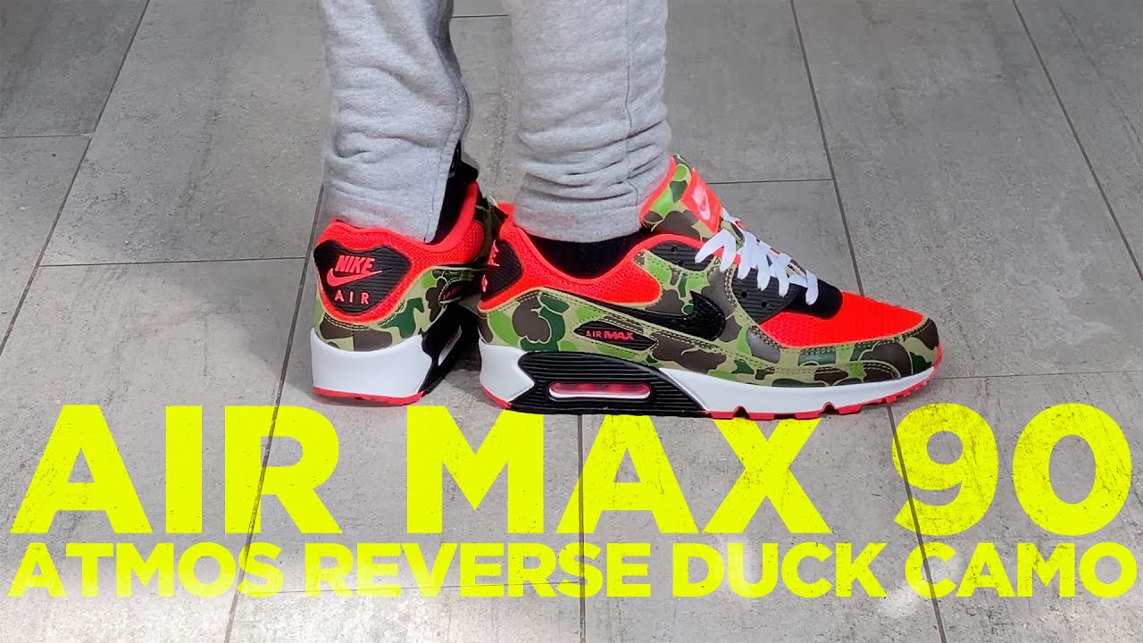 air max 90 reverse duck camo on feet
