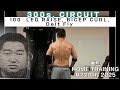 8/20 - Age 48.  220th Home Workout in 2025 From 250 lbs to now –|100 Leg Raise, Bicep Curl, Lateral.