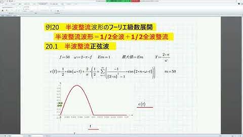 Mathcad Prime 7 Fourier-5 (Summary of Fourier series of half and full-wave rectification waveforms.)