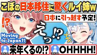 [JP/ENG SUB] こぼが日本移住予定と聞いて驚くルイ姉w / Kobo planning to move to Japan【鷹嶺ルイ/こぼ・かなえる/ホロライブ/切り抜き】