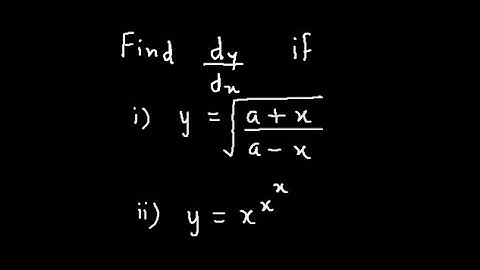 Derivatives - Differentiation - Calculus - Chain Rule - Logarithmic Differentiation  - Video 24