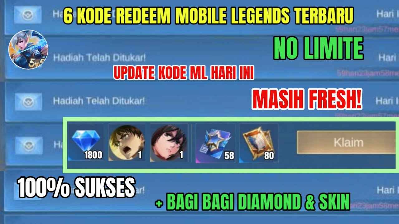 BURUAN! 6 KODE REDEEM ML TERBARU KODE REDEEM MOBILE LEGENDS HARI INI ...