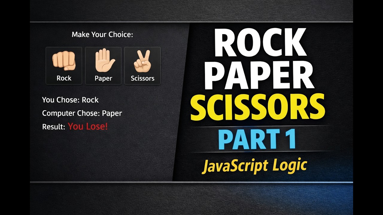 Build Rock Paper Scissors with HTML & JavaScript | Beginner Project ...