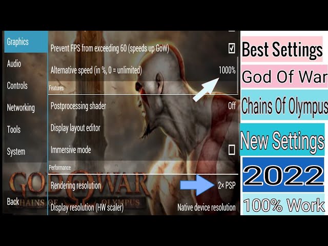 God of War Chains of Olympus/Ghost of Sparta - Performance improvements  codes