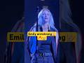Emily  gets emotional during "waiting for the end" perfomed live in london september 24th