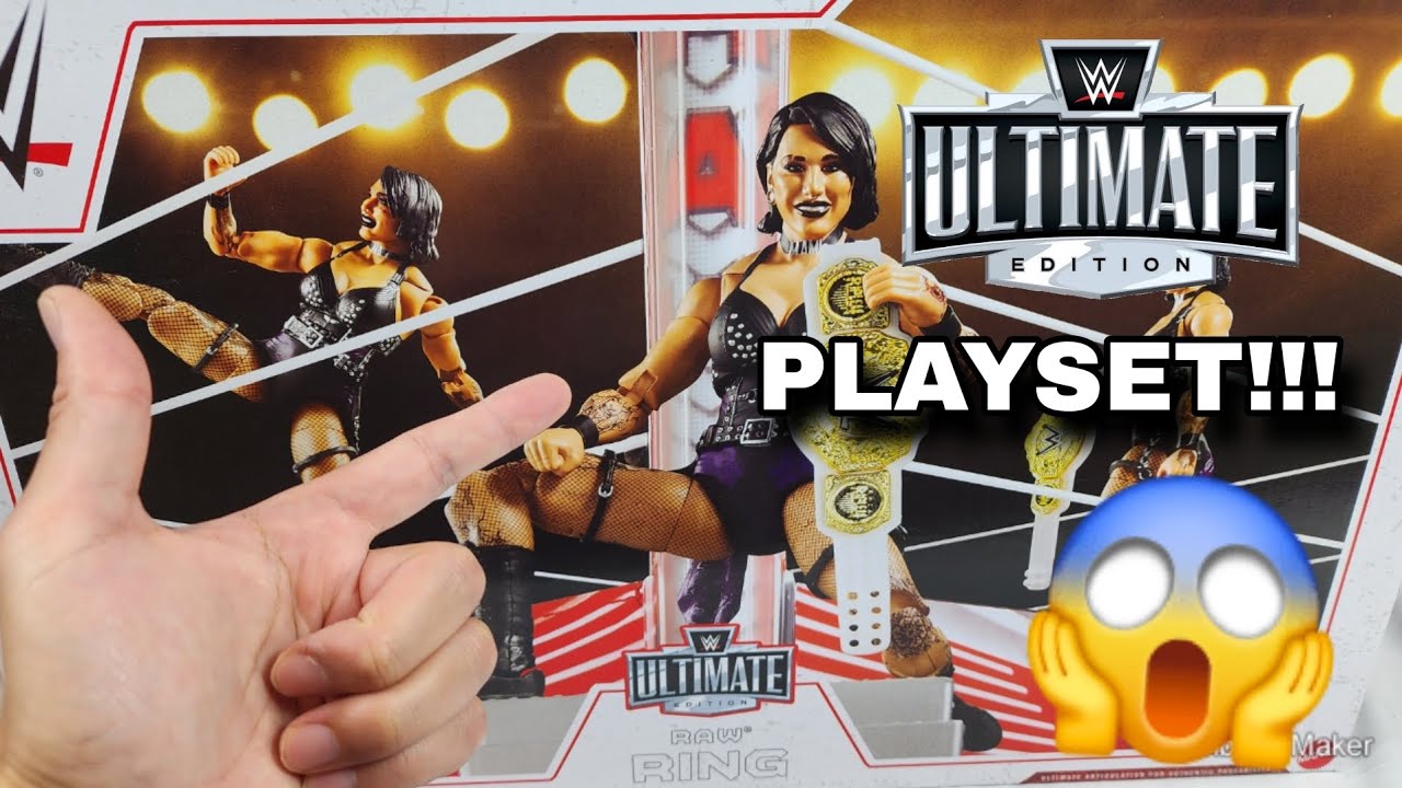 NEW ULTIMATE EDITION RAW RING PLAYSET WITH RHEA RIPLEY EXCLUSIVE 