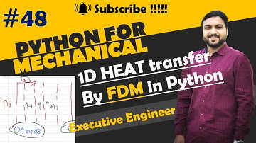 heat diffusion equation 1d using Python | Python for mechanical engineer | CFD python