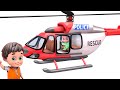 Police Chase Car - Rescue Helicopter | Tractor Cartoon, Fire Truck | Surprise Toys for Kids