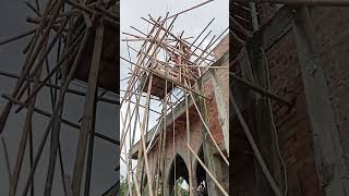 #pengecoran# dak masjid menggunakan liff bentor