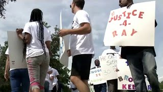 Protesters outside Westland Police Department was officer fired after Taser incident