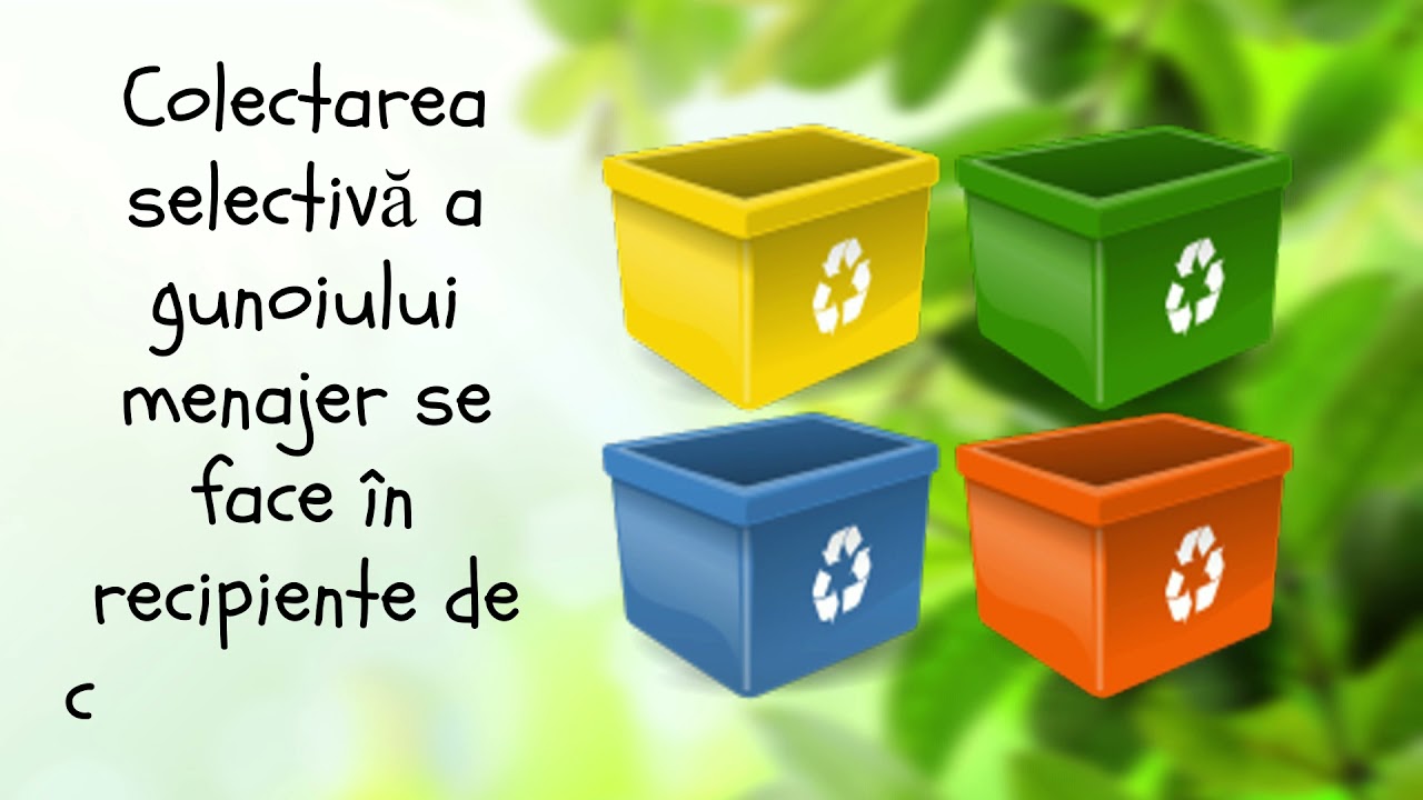 Colectarea selectivă a gunoiului menajer