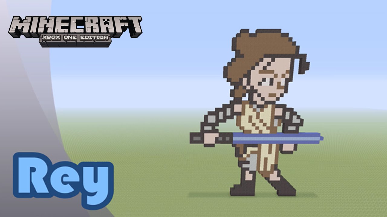 Minecraft: Pixel Art Tutorial and Showcase: Rey (Star Wars: The Force