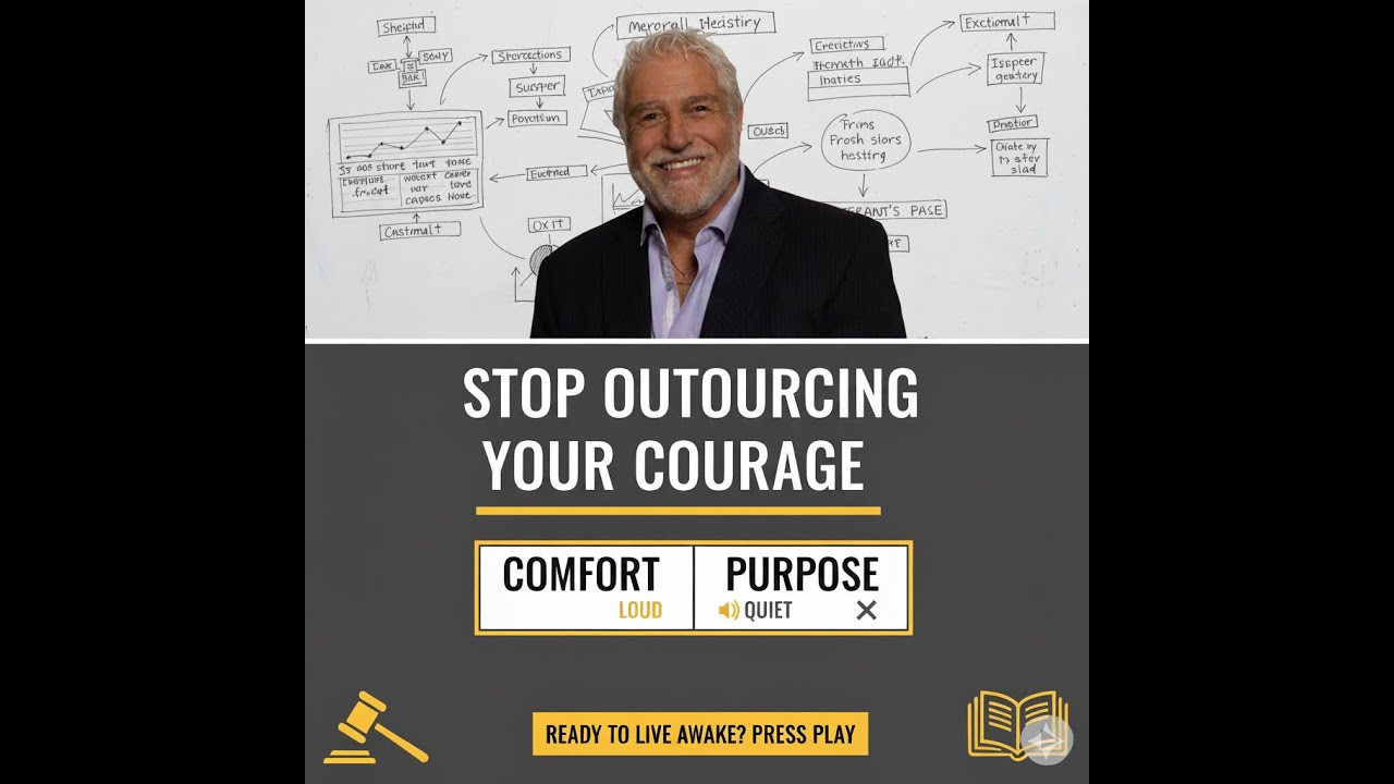 Stop outsourcing your courage.Comfort is loud, purpose is quiet—