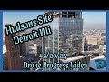 Aerial view of hudsons site detroit construction progress update