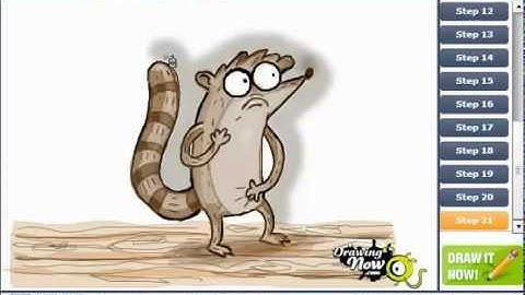 How to draw Rigby from Regular Show