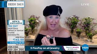 Heidi Daus 'When in Venice' Crystal Gondola Pin