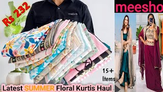 Meesho Latest SUMMER Partywear Kurtis Haul | Rs: 232 | New Floral Print Designer Kurta Set | #meesho