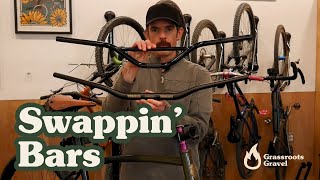 Swapping handlebars to improve comfort on a flat bar gravel bike or ATB