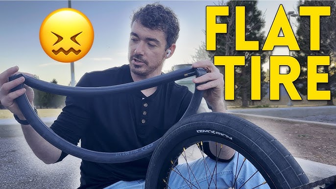 How to fix a road bike flat tire with pre-glued stickers 