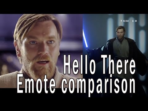 Obi Wan Hello There Comparison Between Movie And Star Wars Battlefront Ii Emote Youtube Obi Wan Hello There Comparison Between Movie And Star Wars Battlefront Ii Emote Youtube