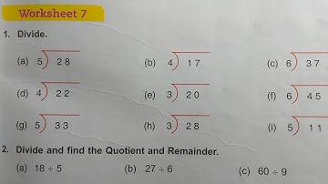 DAV Class 3 unit 5 worksheet 7 ।। Math class 3 chapter 5 worksheet 7 dav public school