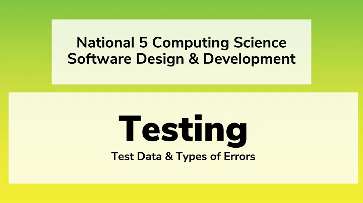 eSgoil: N5CS: Software - Testing - DayDayNews