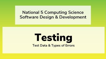 eSgoil: N5CS: Software - Testing