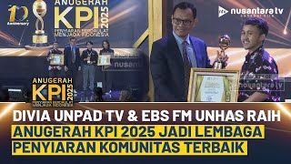 Anugerah KPI 2025, Divia UNPAD TV \u0026 EBS FM UNHAS Jadi Lembaga Penyiaran Komunitas Terbaik
