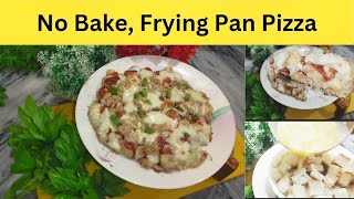 No Bake, No Oven recipe||Frying Pan Pizza Recipe in 5 Minute by Zainis Kitchen