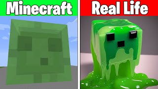 Realistic Minecraft | Real Life vs Minecraft | Realistic Slime, Water, Lava #452