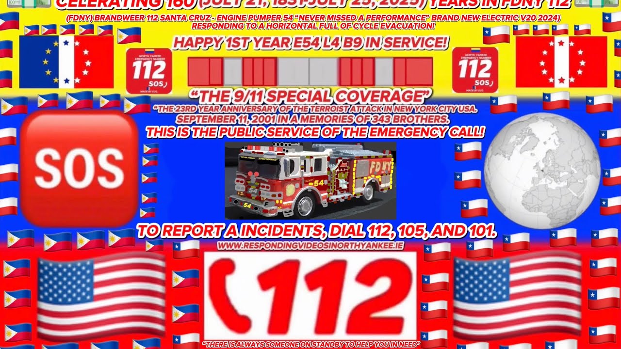 (FDNY) BRANDWEER 112 SANTA CRUZ - NEW ENGINE 54 RESPONDING TO A HORIZONTAL FULL OF CYCLE EVACUATION!