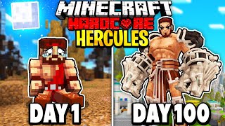 I Survived 100 Days as HERCULES in Minecraft.. Here