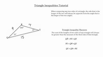 Triangle Inequalities