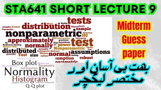 STA641 Short Lecture 9 |  Normality Check & Nonparametric Tests | Matrix Operations | MS Office