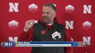 10/11 N REPORT: Matt Rhule speaks after Husker's first spring practice