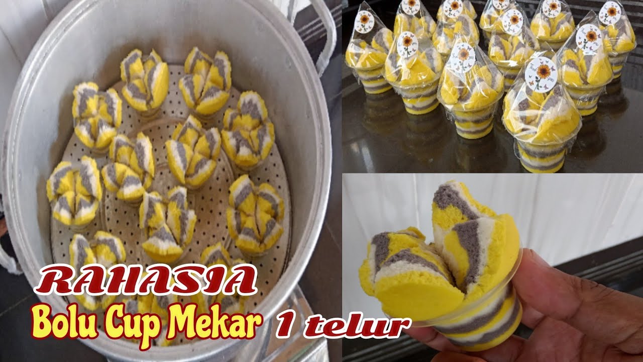 BOLU MEKAR 1 TELUR ‼️ DENGAN CUP AGAR AGAR ‼️