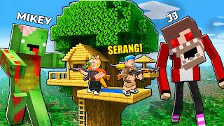 KITA BERTAHAN DI RUMAH POHON DAN JJ MAIZEN DAN MIKEY JADI JAHAT!