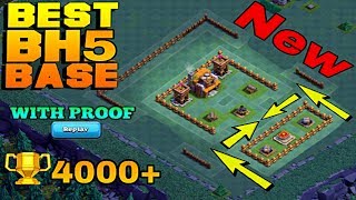 BUILDER HALL 5 BASE LAYOUT | BEST BH5 BASE COC WITH REPLAYS | CLASH OF CLANS