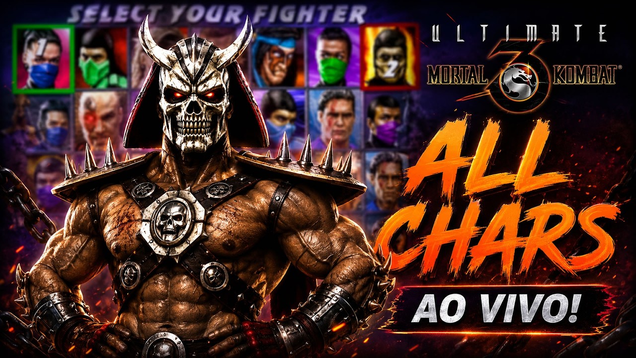 🔴SPEEDRUN TODOS EM 1 - TA QUASE! MORTAL KOMBAT 3 ULTIMATE ARCADE ALL CHARS