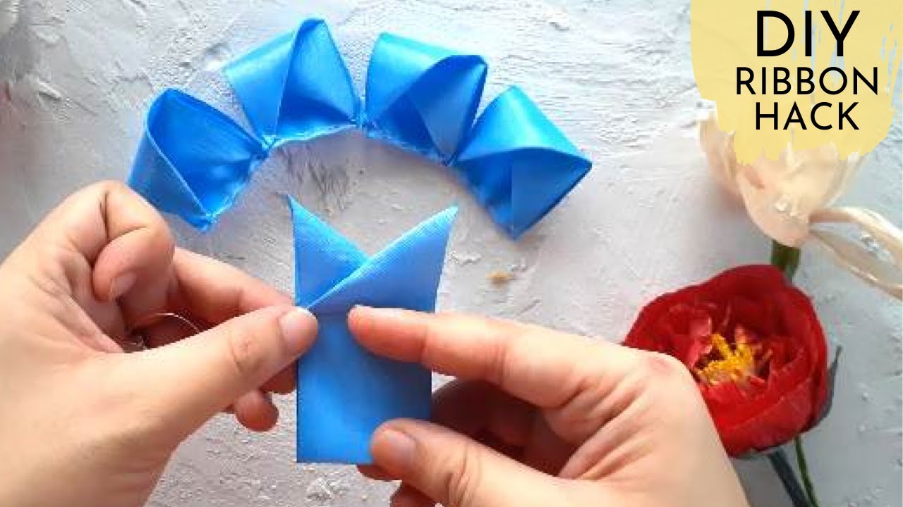 DIY Ribbon Hack How to Make Pinwheel Ribbon Flowers & Bows Tutorial