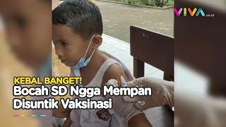 VIRAL! Bocah SD Kebal Disuntik Vaksin, Begini Faktanya