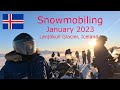 Snowmobiling on the Lanjökull Glacier, Iceland  January 2023